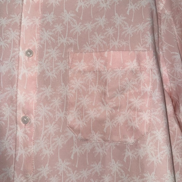 Mizzen+Main Light Pink Patterned Casual Shirt - Picture 4 of 6